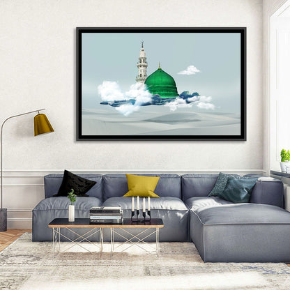 Green Dome of Al-masjid An-nabawi Wall Art