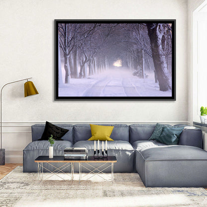 Kuressaare Park Snowy Path Wall Art