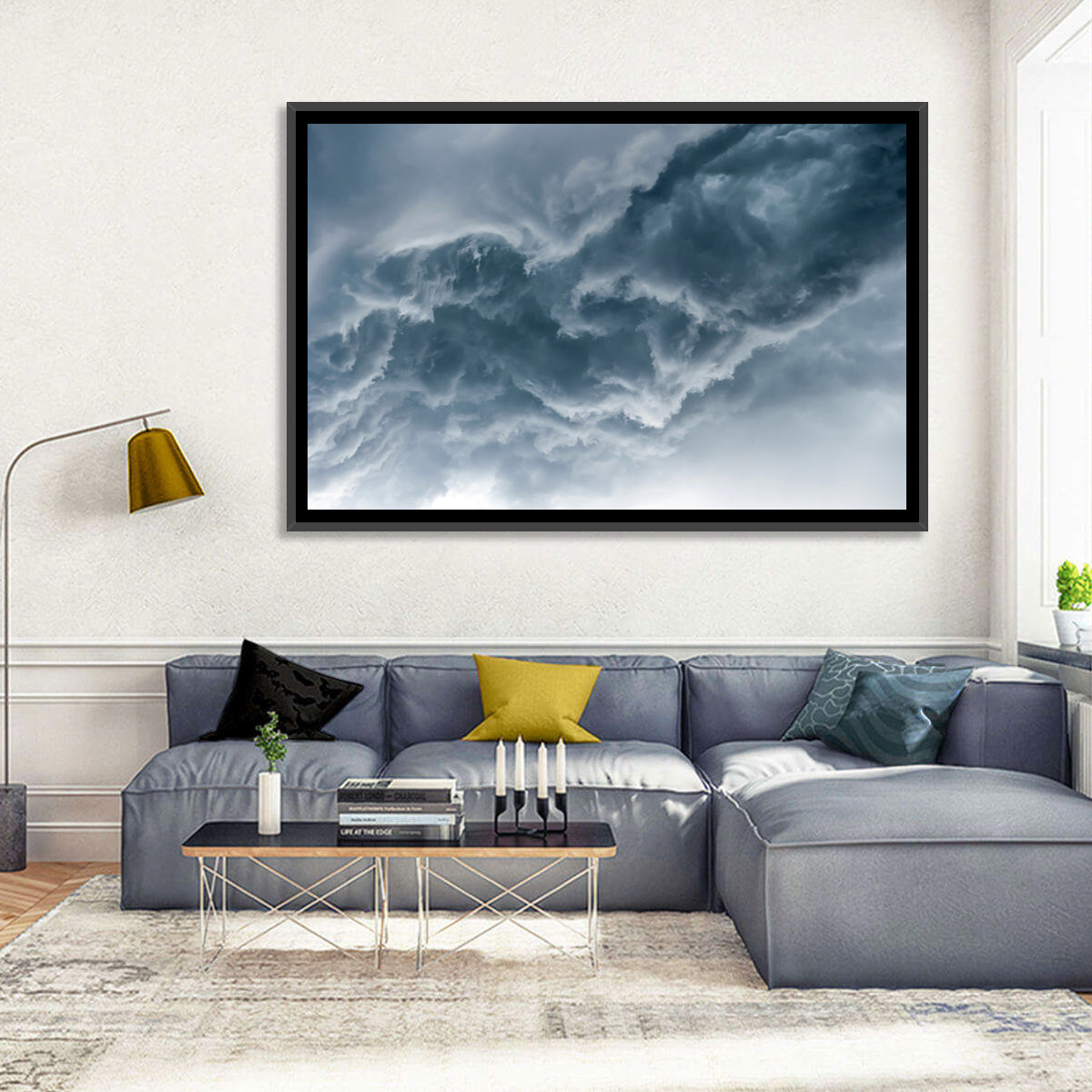 Turbulent Storm Cloud Abstract Wall Art