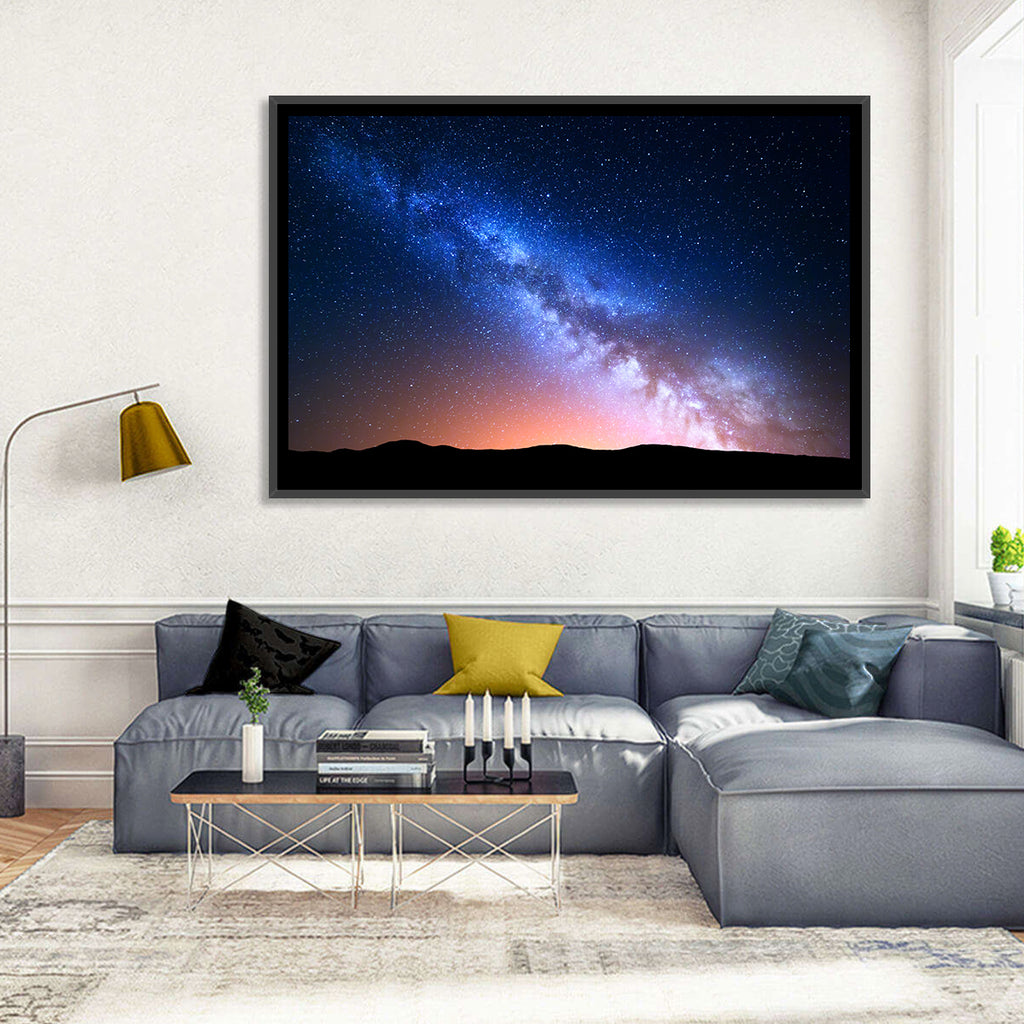 Milky Way Over Silhouetted Hills Wall Art