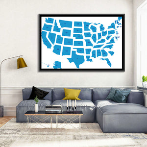 USA Map Wall Art