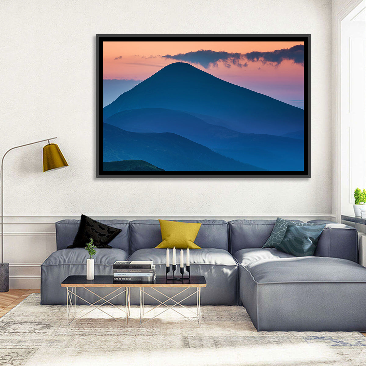 Twilight Mountain Range Wall Art