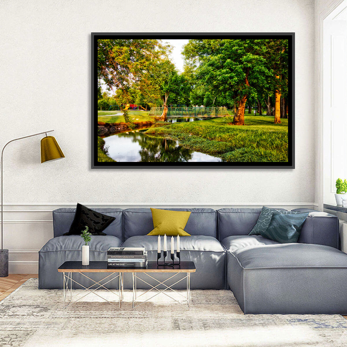 Centennial Park Owasso Wall Art in a room, landscape
