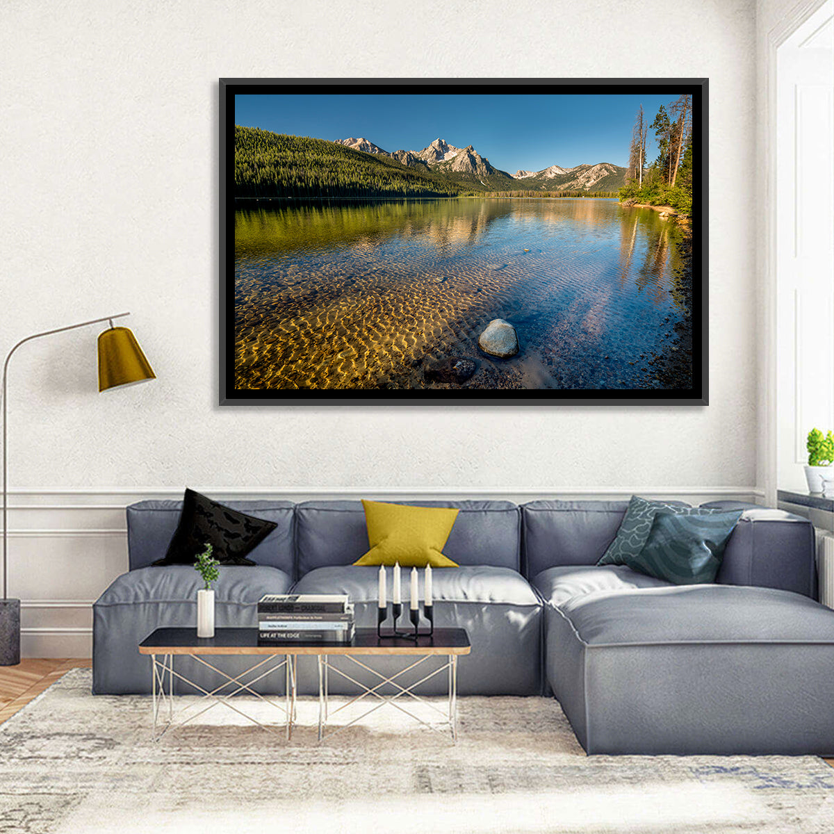 Morning Light at Stanley Lake Wall Art