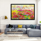 Summer Poppy Meadow Watercolor Wall Art