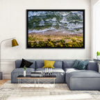 Aerial Waves Over Sandy Cliff Wall Art