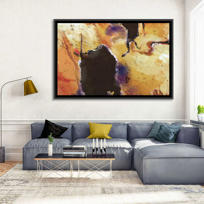 Merging Continents Textured Abstract Wall Art