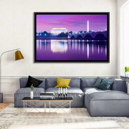 Purple Twilight Washington D.c. Skyline Wall Art