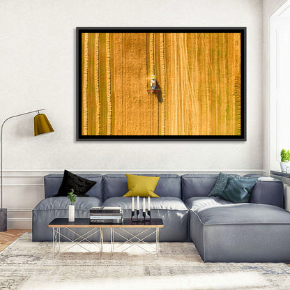 Aerial Wheat Harvest Wall Art
