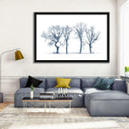 Four Bare Trees in Winter Wall Art