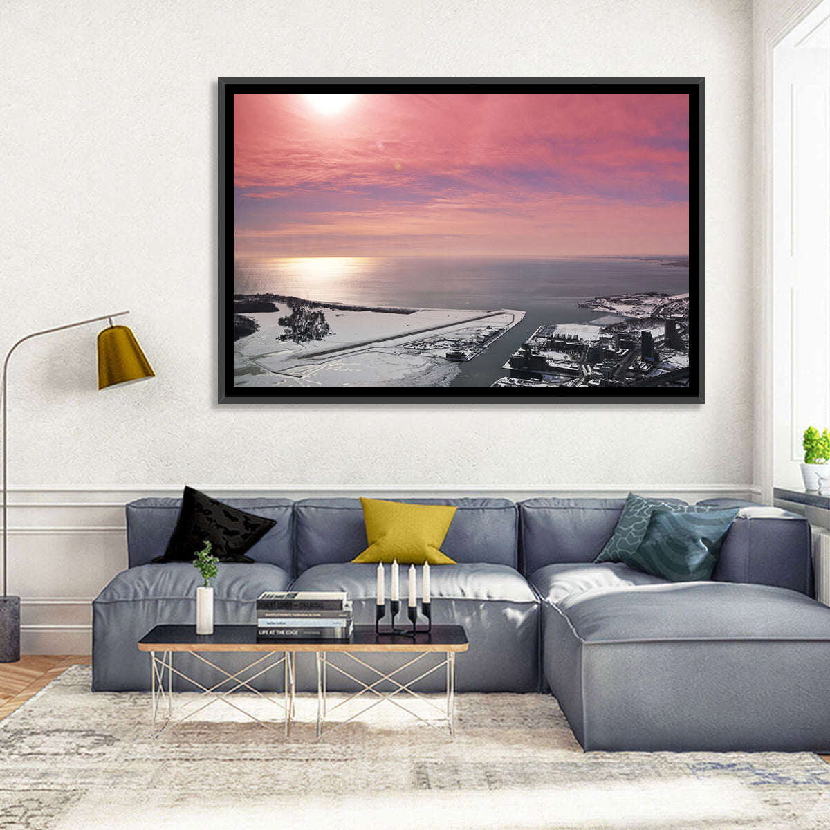 Lake Ontario Winter Skyline Wall Art