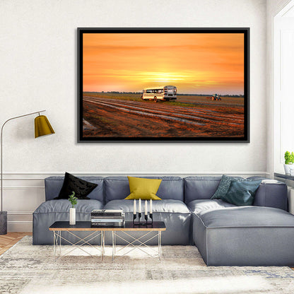 Indiana Farm Field at Golden Hour Wall Art