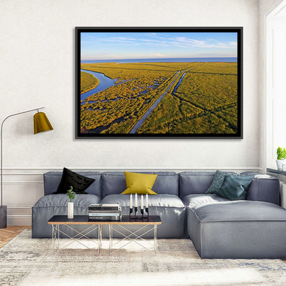 Delaware Bay Marshland Aerial Wall Art