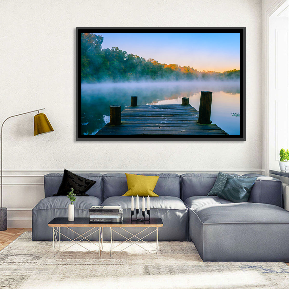 Misty Dock, Mt Saint Francis Wall Art
