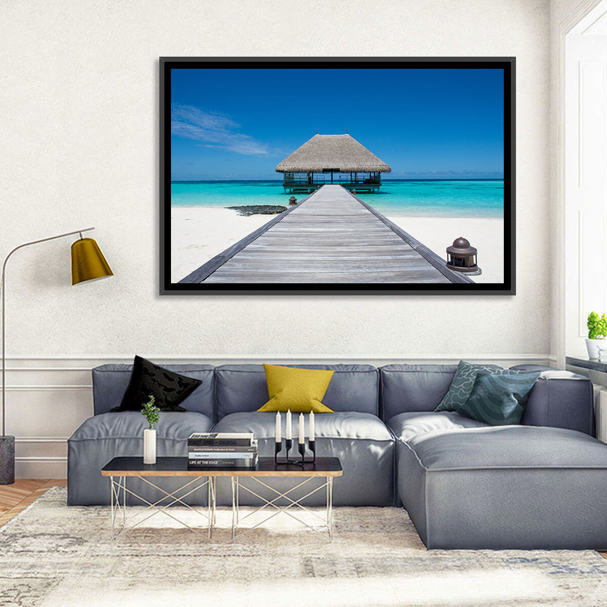 Maldives Turquoise Pier Wall Art