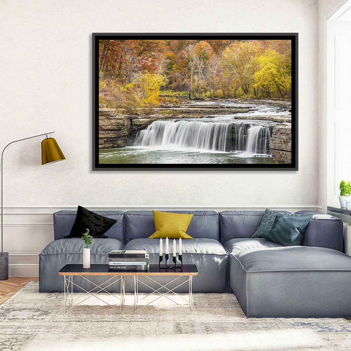 Lower Cataract Waterfall Wall Art in a room, landscape