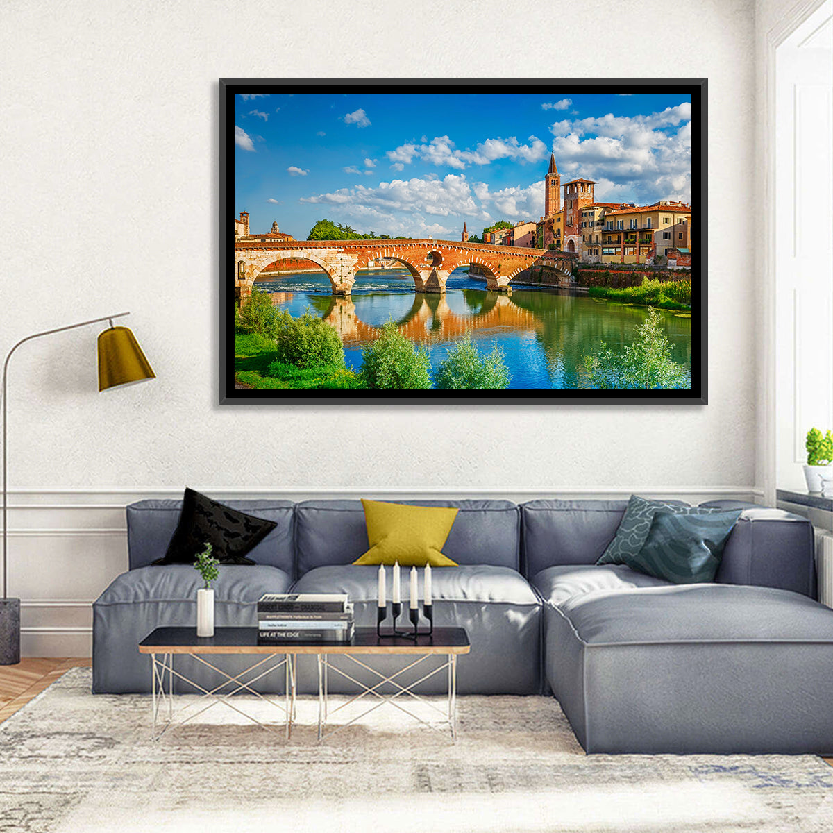 Ponte Pietra, Verona Wall Art in a room, landscape