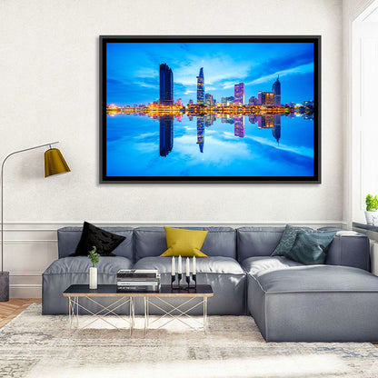 Ho Chi Minh City Skyline at Twilight Wall Art