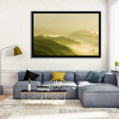 Tea Plantation Morning Mist Wall Art