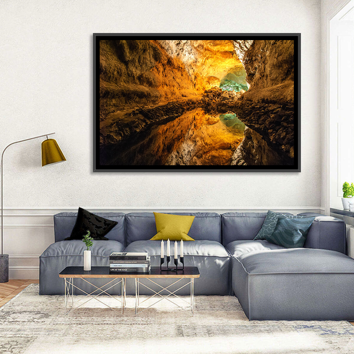 Cave Lake Reflection Wall Art