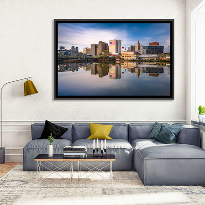 Newark Skyline Reflection Wall Art