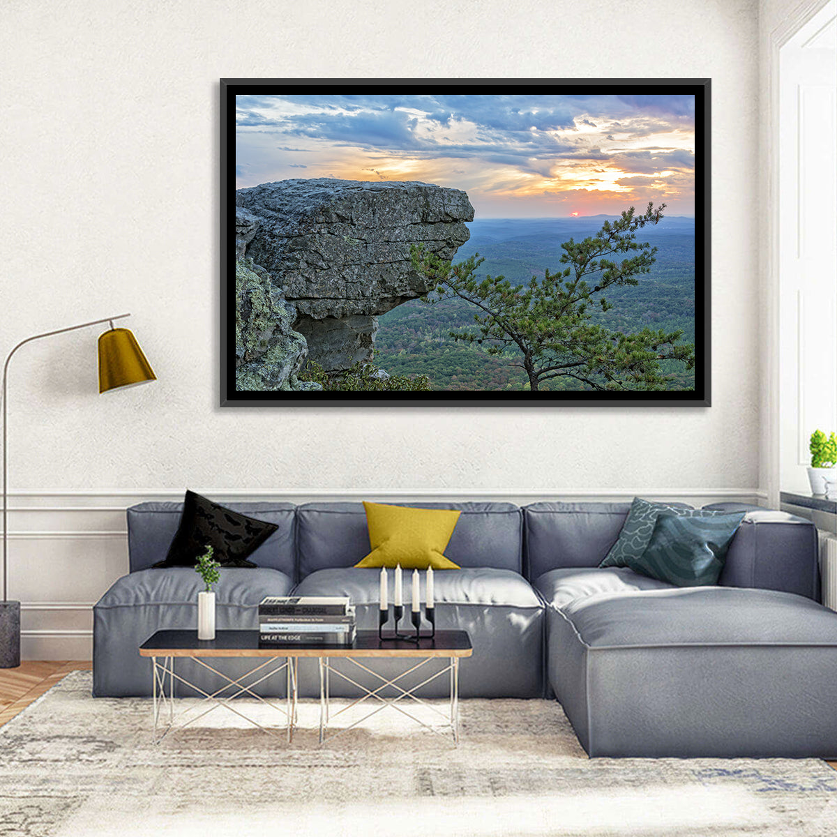 Bald Rock Sunset Over Cheaha State Park Wall Art