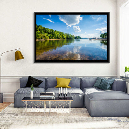 Lake Norman Dockside Reflection Wall Art