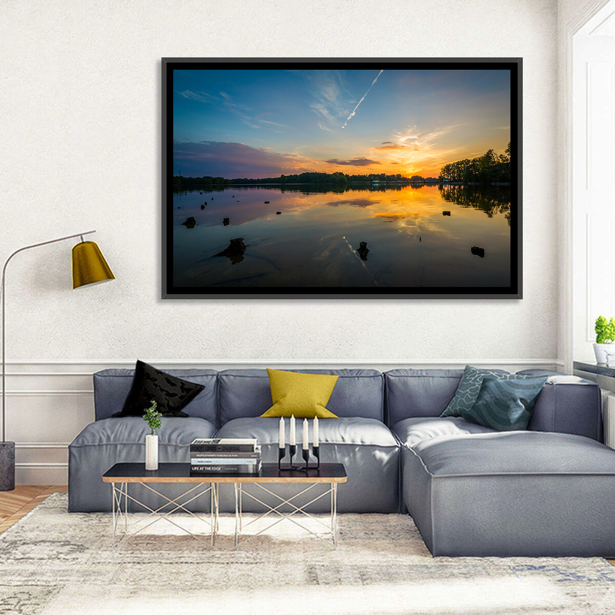 Lake Norman Sunset Reflection Wall Art