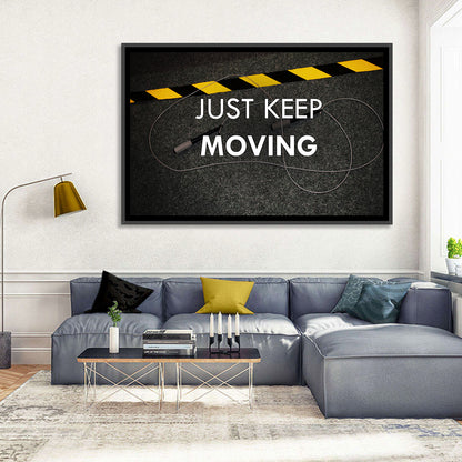 Just Keep Moving Jump Rope Quote Wall Art