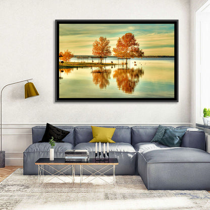 Lake Waco Autumn Reflection Wall Art