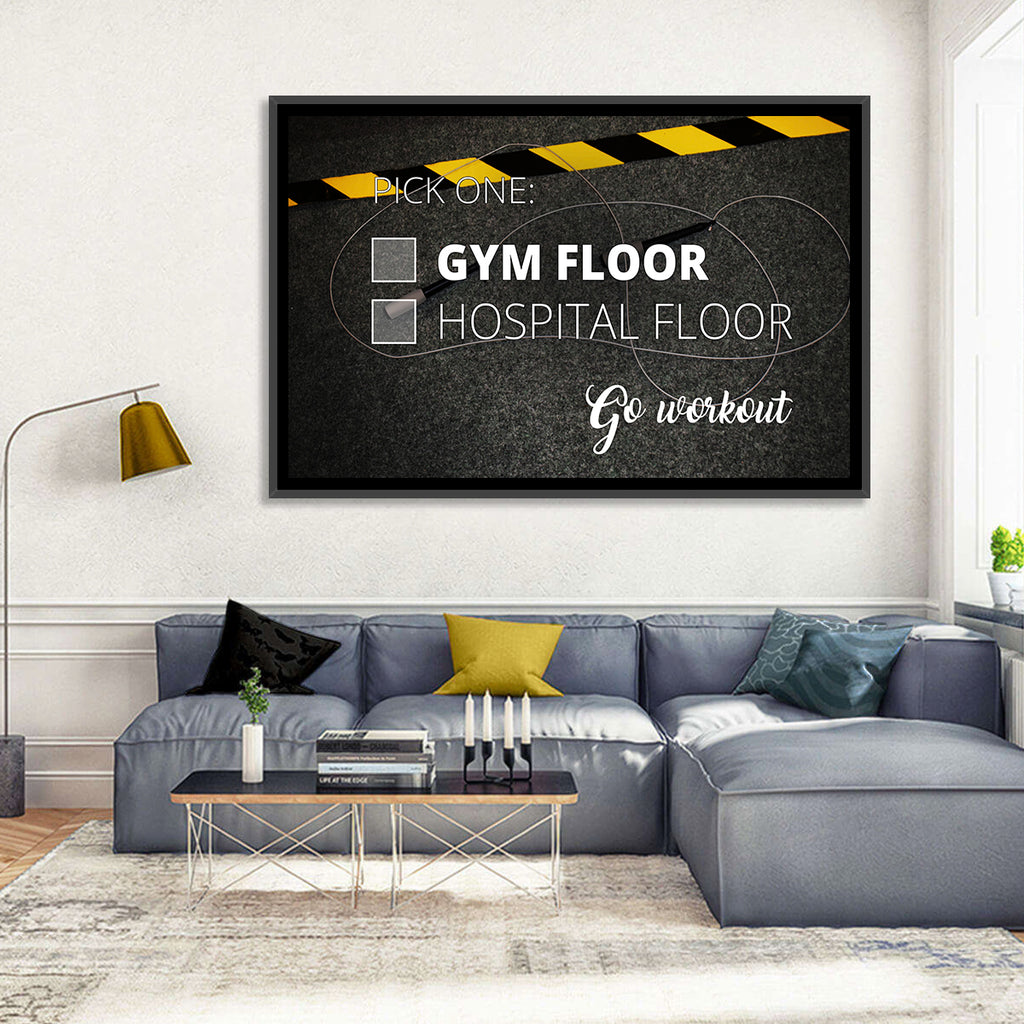 Gym Floor or Hospital Floor Quote Wall Art