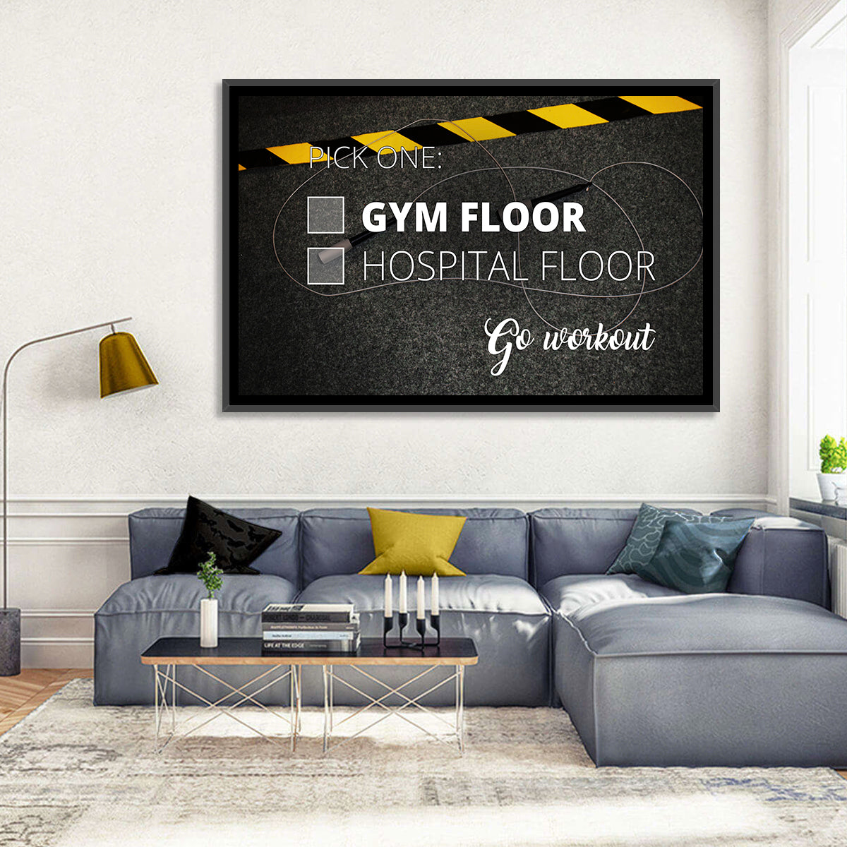 Gym Floor or Hospital Floor Quote Wall Art