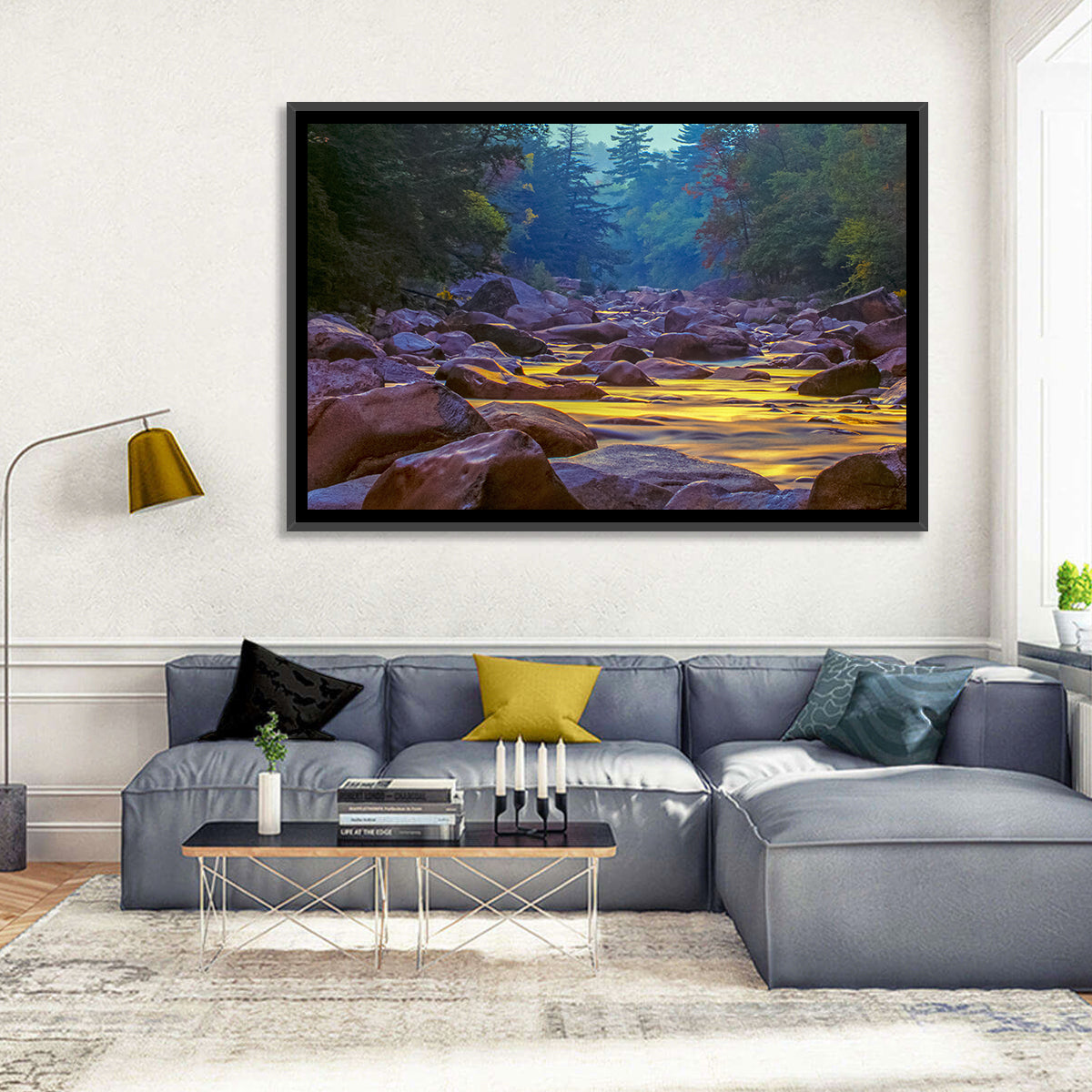 Swift River at Golden Hour, New Hampshire Wall Art
