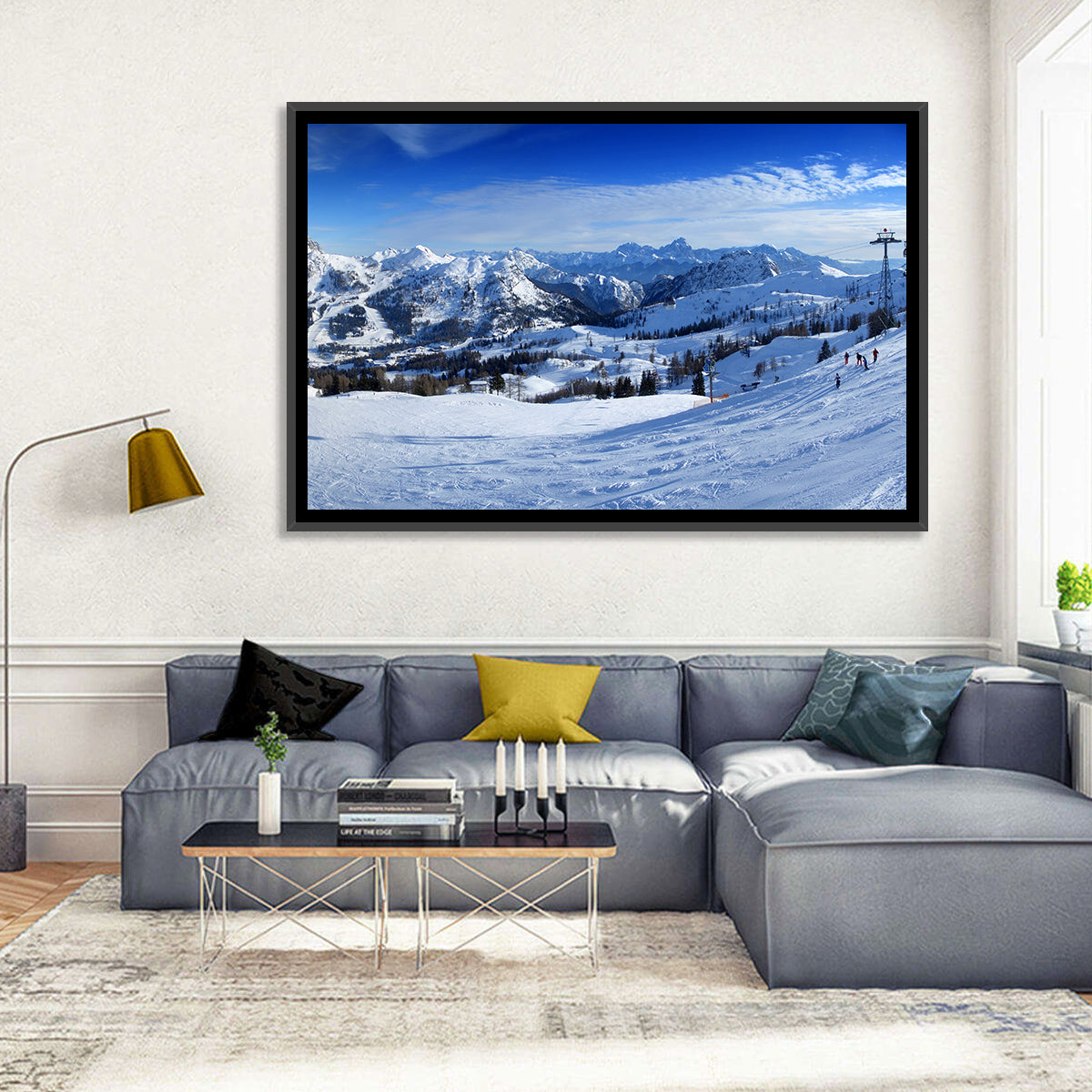 Nassfeld Ski Resort View Wall Art in a room, landscape