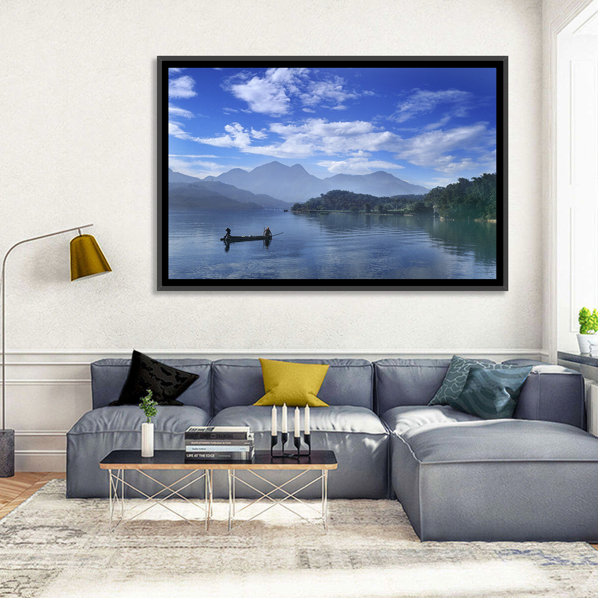 Sun Moon Lake Morning Mist Wall Art