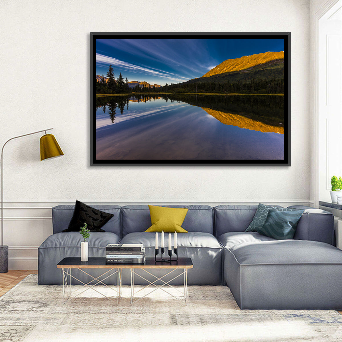 Rainbow Lake at Golden Hour Wall Art