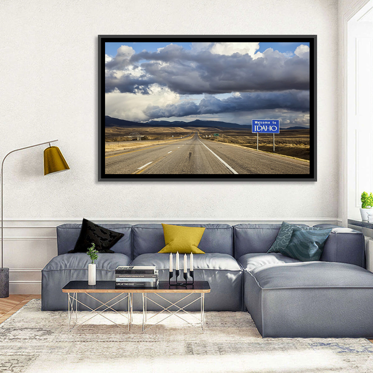 I-15 Idaho Highway Wall Art in a room, landscape