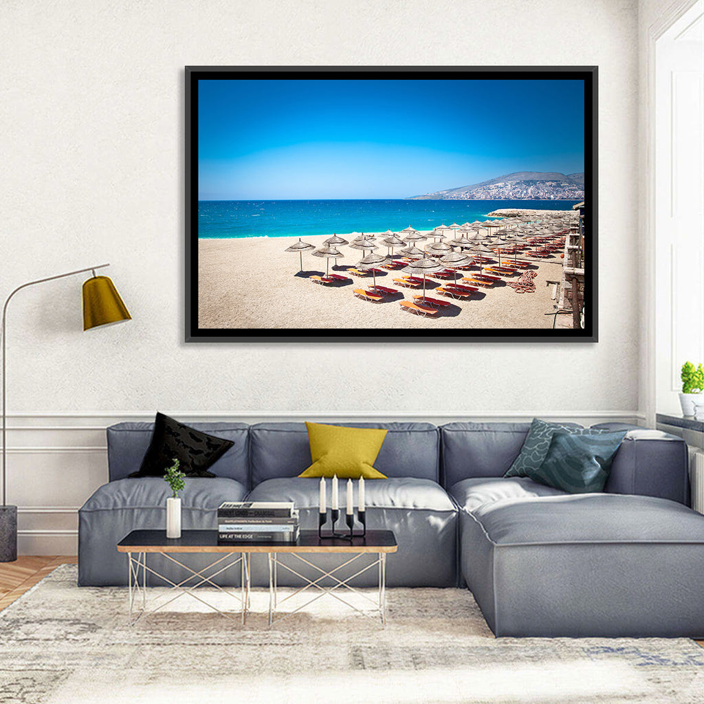 Mango Beach Umbrellas Wall Art