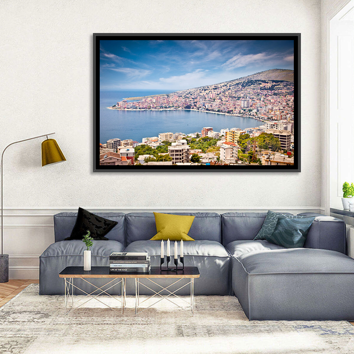 Saranda Bay Cityscape Wall Art