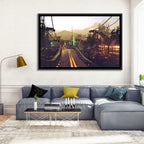 Futuristic Highway at Dusk Wall Art