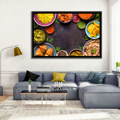 Indian Feast Flat-lay Wall Art