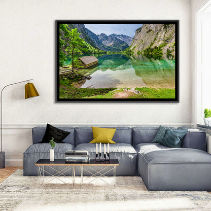 Obersee Boathouse Reflection Wall Art