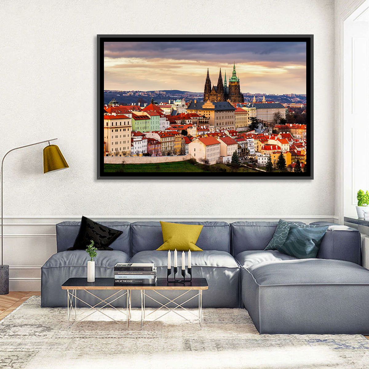 St Vitus Cathedral Prague Wall Art in a room, landscape