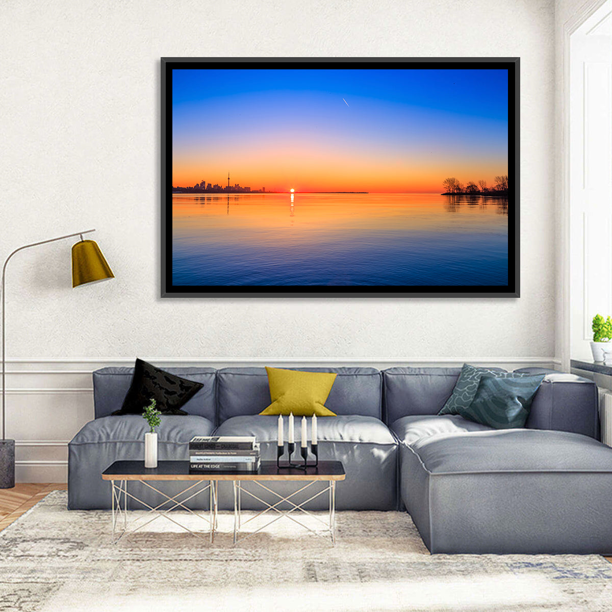 Toronto Sunset Over Lake Ontario Wall Art