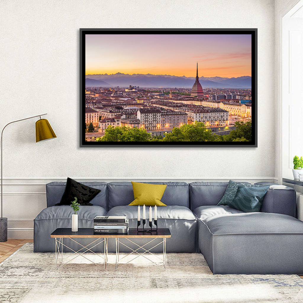 Turin Skyline at Golden Dusk Wall Art