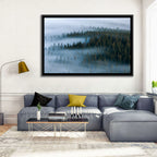 Morning Mist Over Pine Valley Wall Art