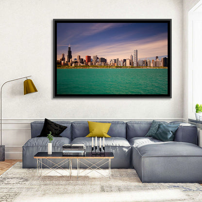 Chicago Skyline Above Lake Michigan Wall Art
