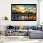 Grand Teton Sunrise Reflection Wall Art