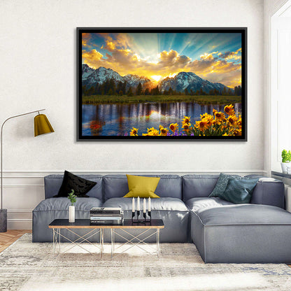 Grand Teton Sunrise Reflection Wall Art