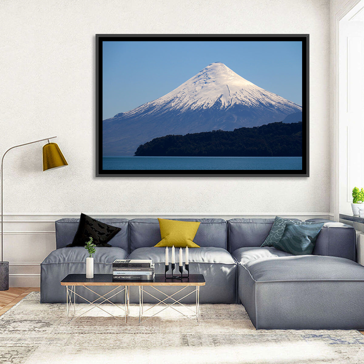 Snow-capped Osorno Volcano Over Lake Wall Art
